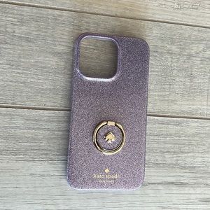 Kate Spade Purple glitter phone case I’m all ears iPhone 13 and 14